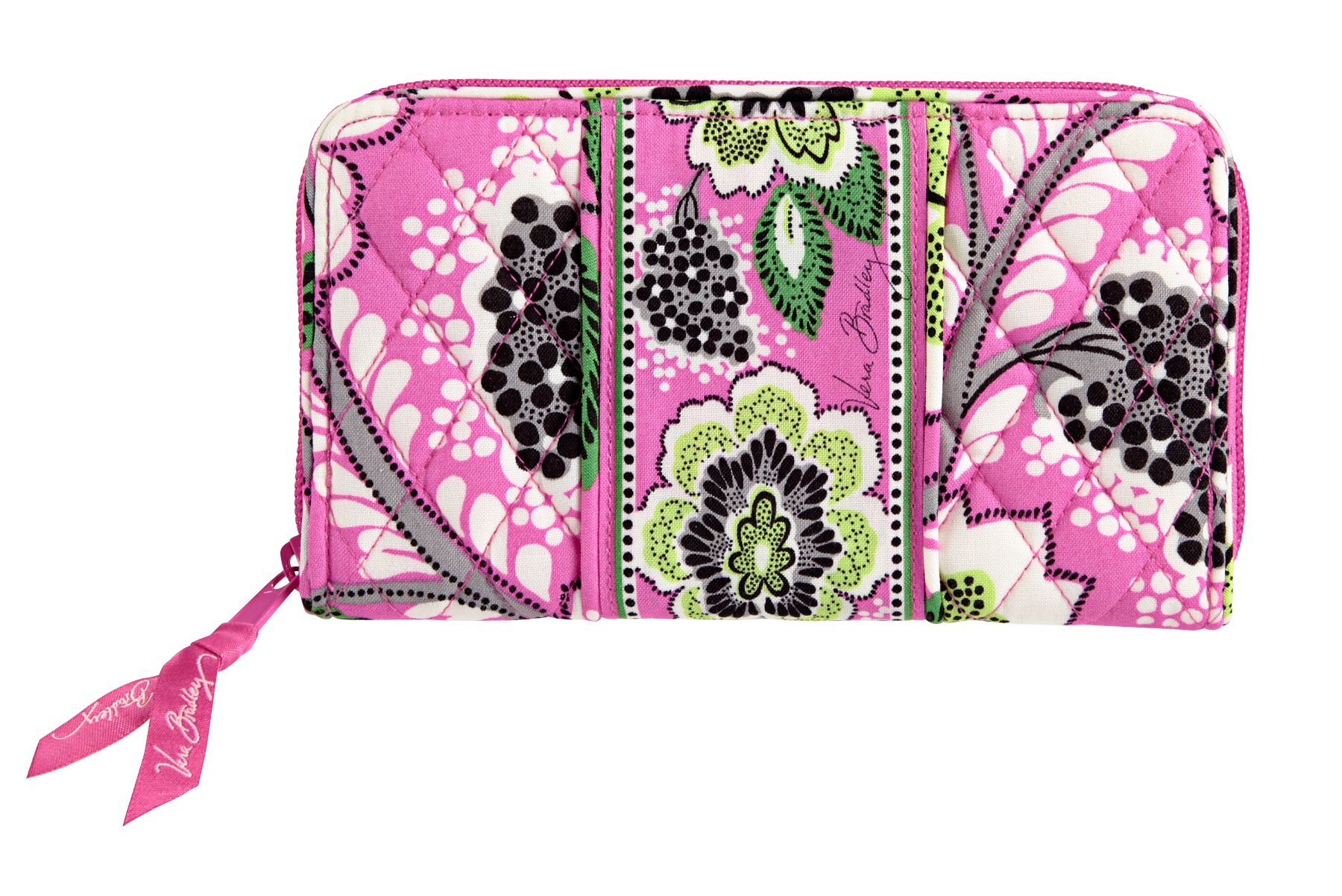 Vera Bradley Accordion Wallet in Priscilla Pink