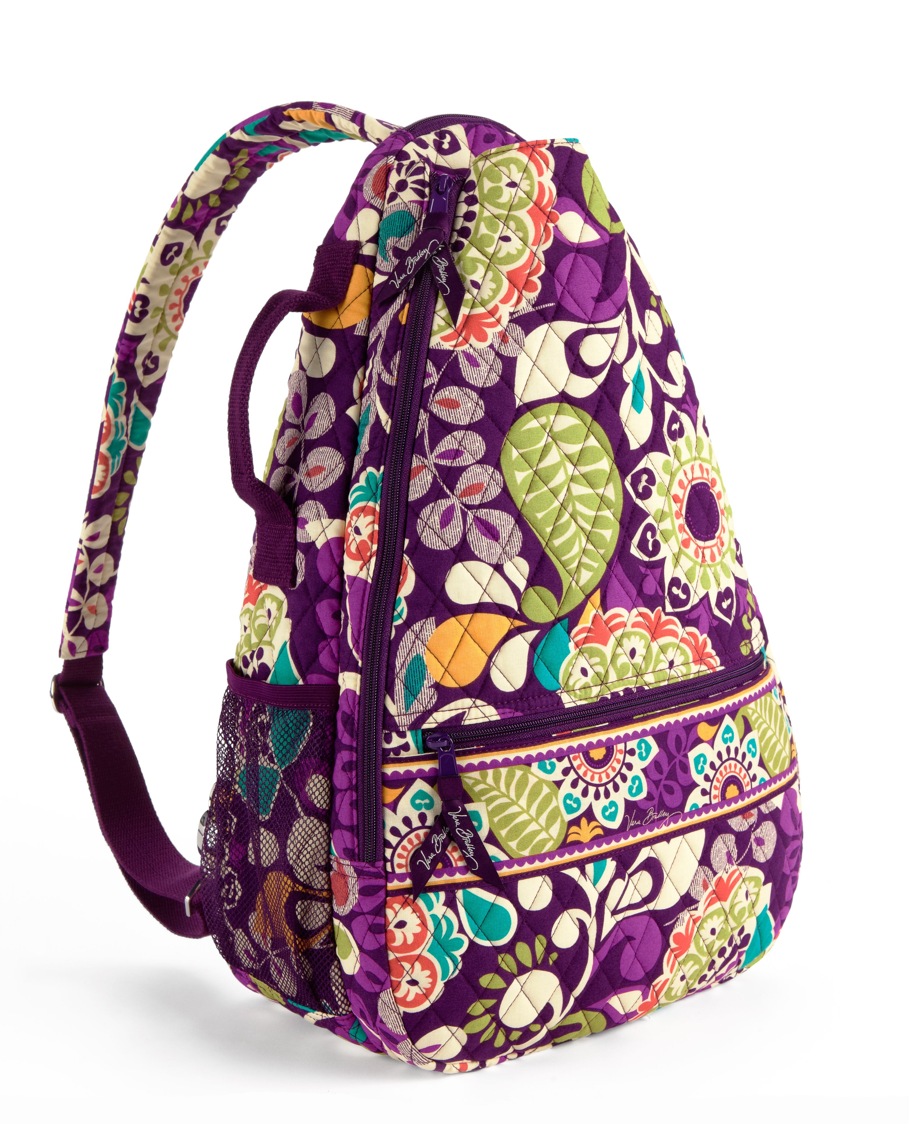 Vera Bradley Sling Tennis Backpack in Plum Crazy