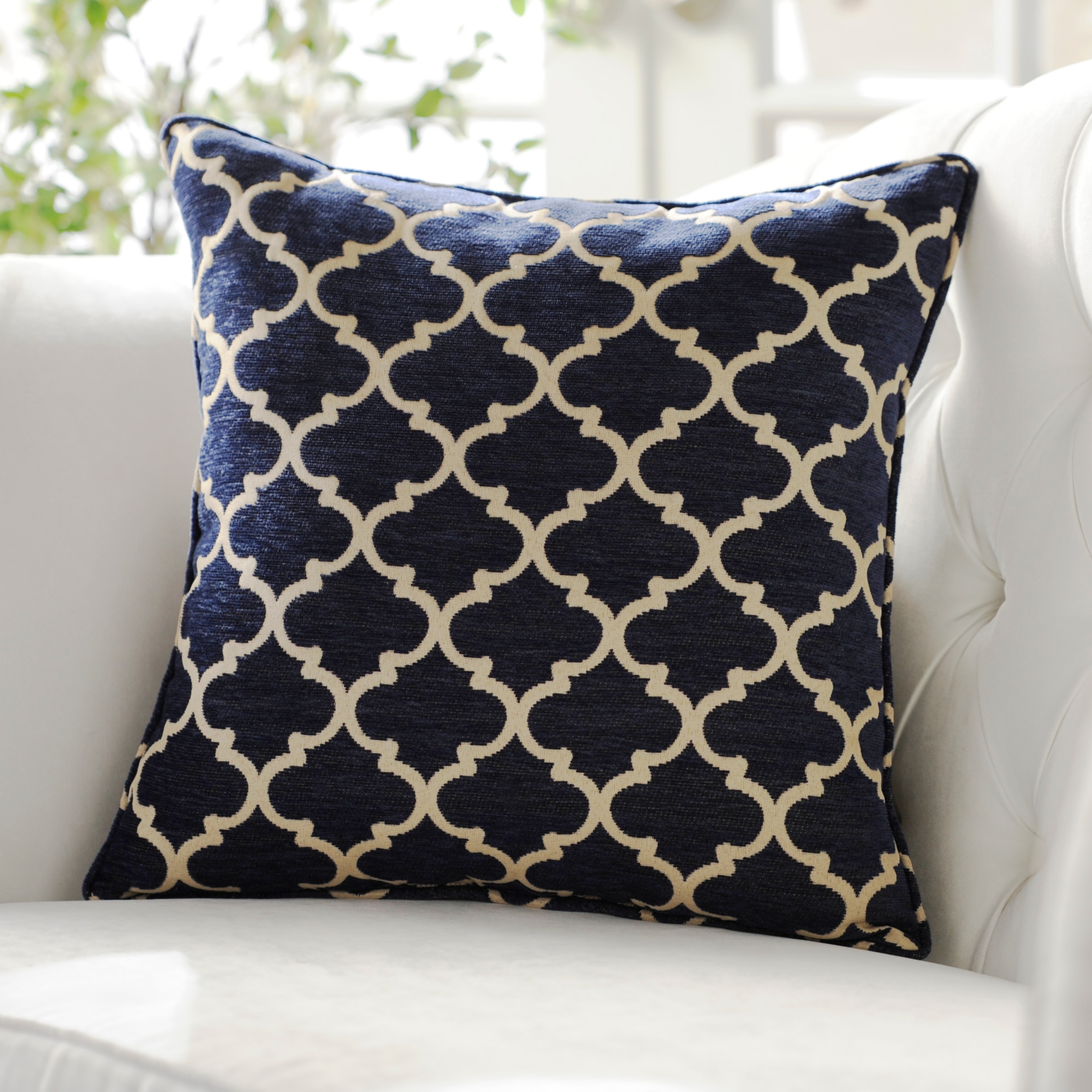 Navy Sandglass Accent Pillow Kirklands