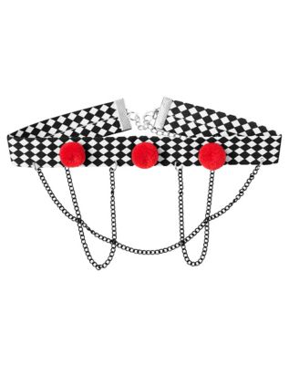 Scary Clown Pom Choker Necklace - Spencer's