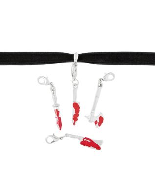Bloody Charm Choker Necklace - Spencer's
